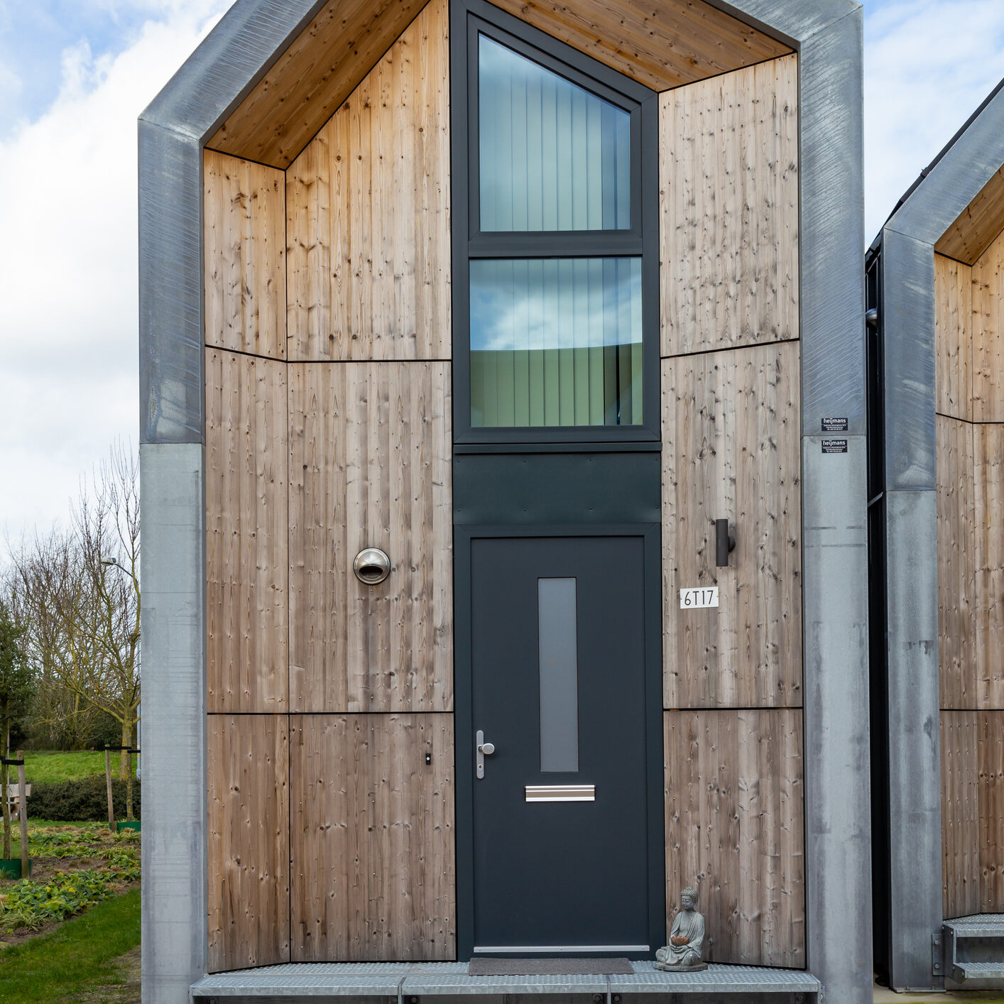 Tiny houses in the Netherlands Nijkerk, Netherlands,March 12, 2020: Eco friendly tiny houses in NIjkerk. 39 square meters surface for a cheap and simple living.
